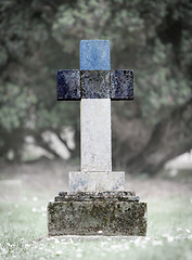 Image showing Gravestone in the cemetery - Estonia