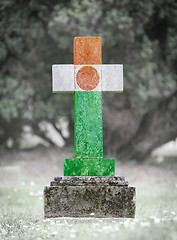 Image showing Gravestone in the cemetery - Niger