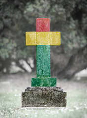 Image showing Gravestone in the cemetery - Bolivia