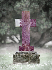 Image showing Gravestone in the cemetery - Qatar