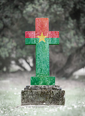 Image showing Gravestone in the cemetery - Burkina Faso