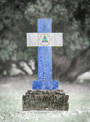 Image showing Gravestone in the cemetery - Nicaragua