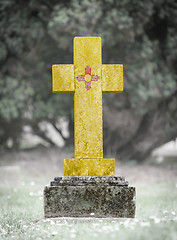 Image showing Gravestone in the cemetery - New Mexico