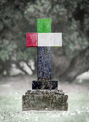 Image showing Gravestone in the cemetery - United Areb Emirates