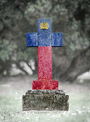 Image showing Gravestone in the cemetery - Liechtenstein