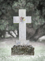 Image showing Gravestone in the cemetery - Illinois