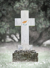 Image showing Gravestone in the cemetery - Cyprus