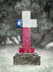 Image showing Gravestone in the cemetery - Texas