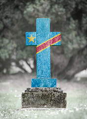 Image showing Gravestone in the cemetery - Congo