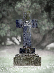 Image showing Gravestone in the cemetery - Pirate