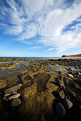 Image showing in lanzarote spain  rock stone sky cloud beach  