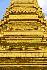 Image showing  thailand  in  bangkok  rain   temple    mosaic