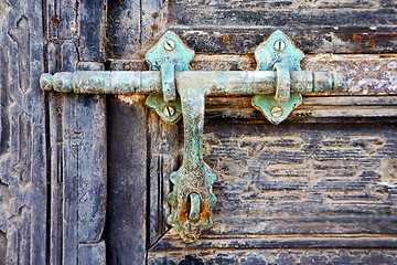 Image showing door abstract  spain  closed   lanzarote 