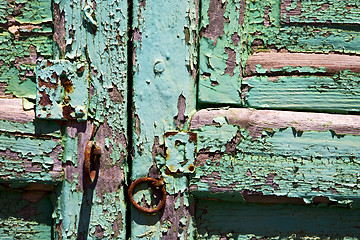 Image showing abstract  spain canariasn cwood  door  lanzarote 