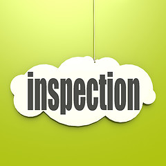 Image showing White cloud with inspection