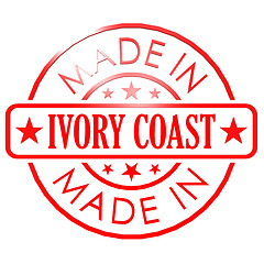 Image showing Made in Ivory Coast red seal