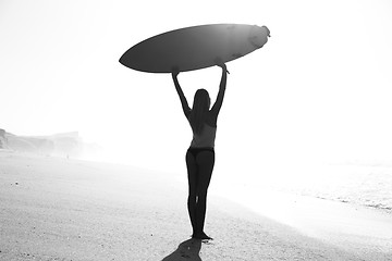 Image showing Surfer Girl