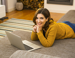 Image showing Woman working with her laptop