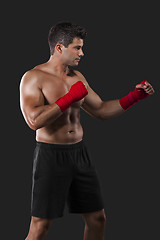 Image showing Man practicing body combat