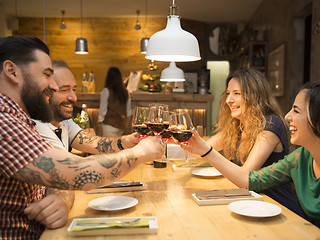 Image showing Friends having a toast