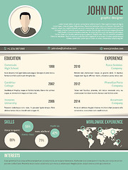 Image showing Cool resume cv design with dark and light contrast