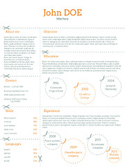 Image showing Cv resume template with cutable categories