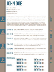 Image showing Cv resume template with side categories