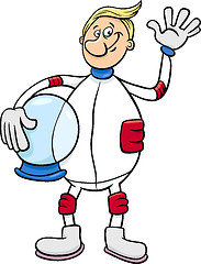 Image showing astronaut character cartoon illustration