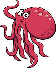 Image showing cute octopus cartoon illustration