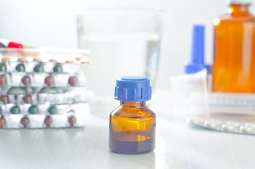 Image showing bottle, tablets and capsules