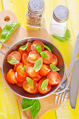 Image showing tomato with basil