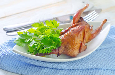 Image showing baked quail