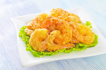 Image showing fried shrimps