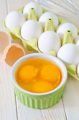 Image showing raw eggs