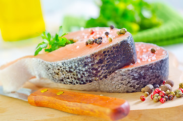 Image showing raw salmon