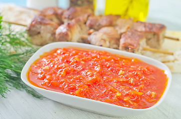 Image showing sauce for kebab