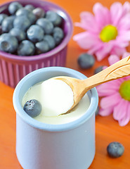 Image showing yogurt with blueberry