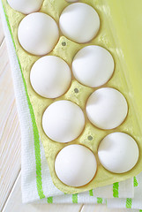 Image showing raw eggs