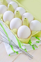 Image showing raw eggs