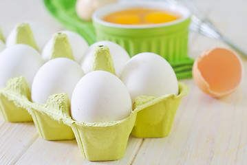 Image showing raw eggs