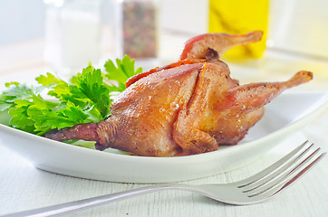 Image showing baked quail