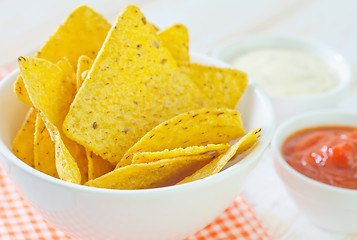 Image showing sauces for nachos