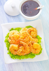 Image showing fried shrimps