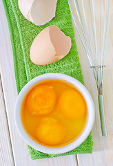 Image showing raw eggs