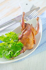 Image showing baked quail