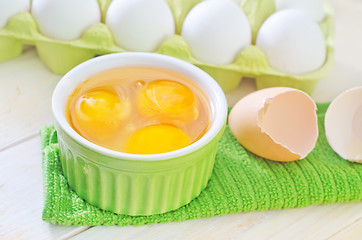 Image showing raw eggs