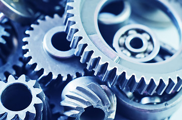 Image showing gears,nuts and bolts