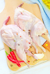 Image showing raw quail