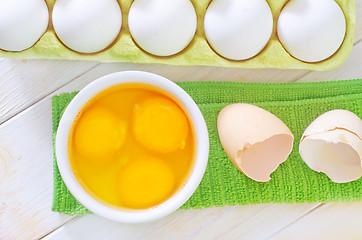 Image showing raw eggs