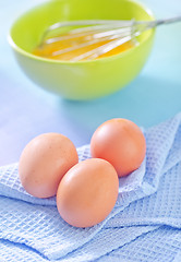 Image showing raw eggs